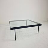 Janni Van Pelt "G4A" Coffee Table in Steel and Glass, Netherlands 1958