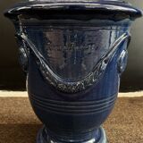 Vase d’Anduze émaillé bleu traditionnel – Modèle N°3 - 3