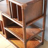 Bamboo shelf bookcase cabinet