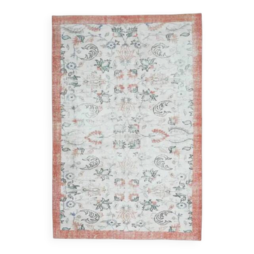 1970s Vintage Turkish Handmade Beige Rug 180x272