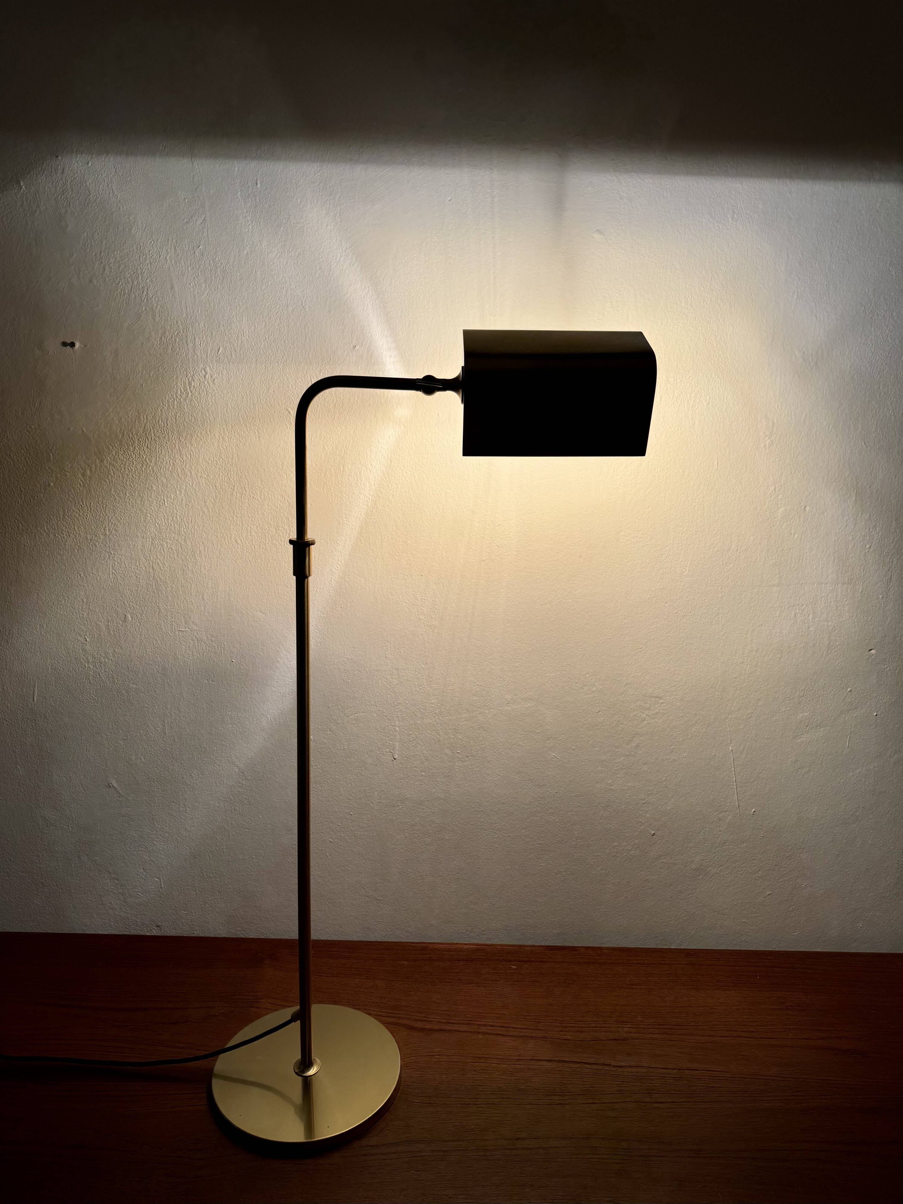 Adjustable Brass Floor Lamp by Florian Schulz