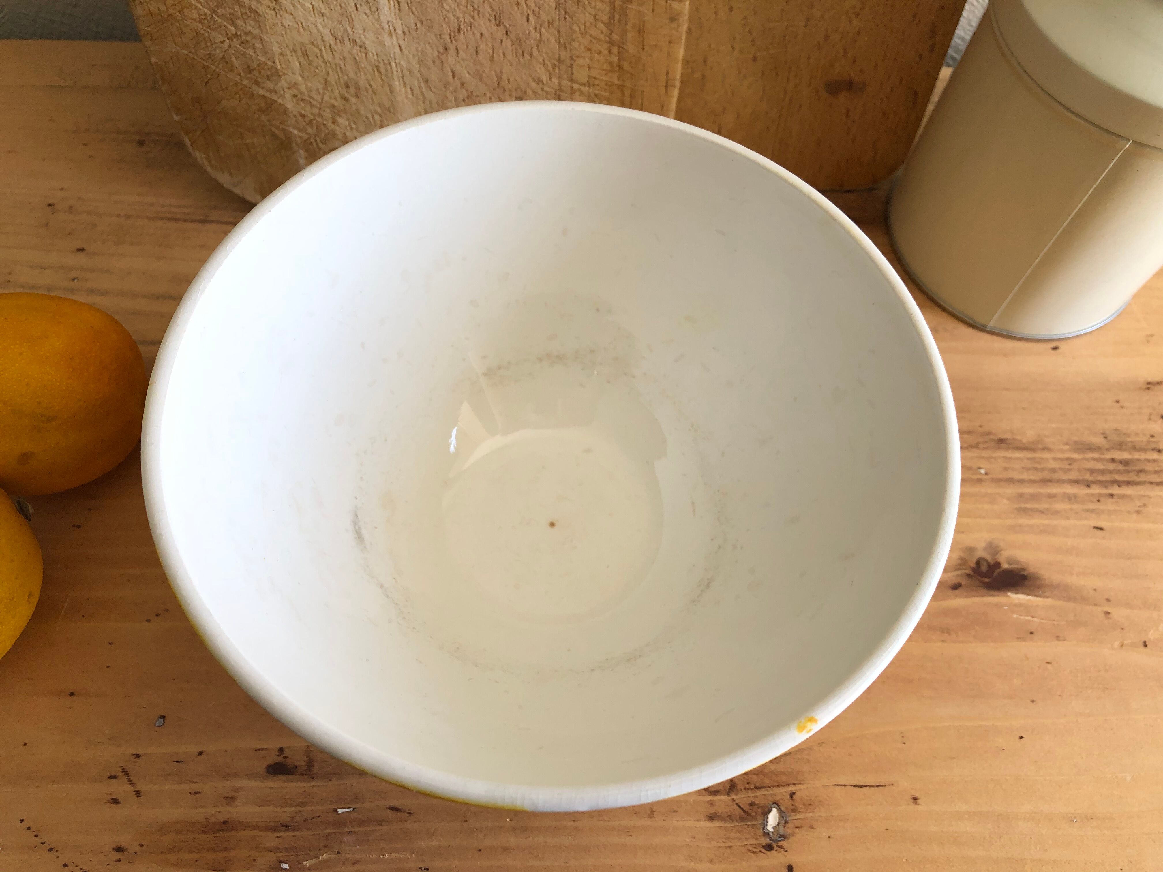 Ancient yellow Digoin bowl