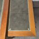 Flat leather desk, Louis-Philippe style, side pull-outs.