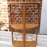 Rattan wall shelf