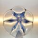 Val Saint Lambert Art deco vaas, serie Luxval model Américain M licht blauw