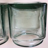 Set of 5 jars glass and Cork. 1970