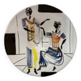 Large Vallauris ceramic dish by Roger Capron