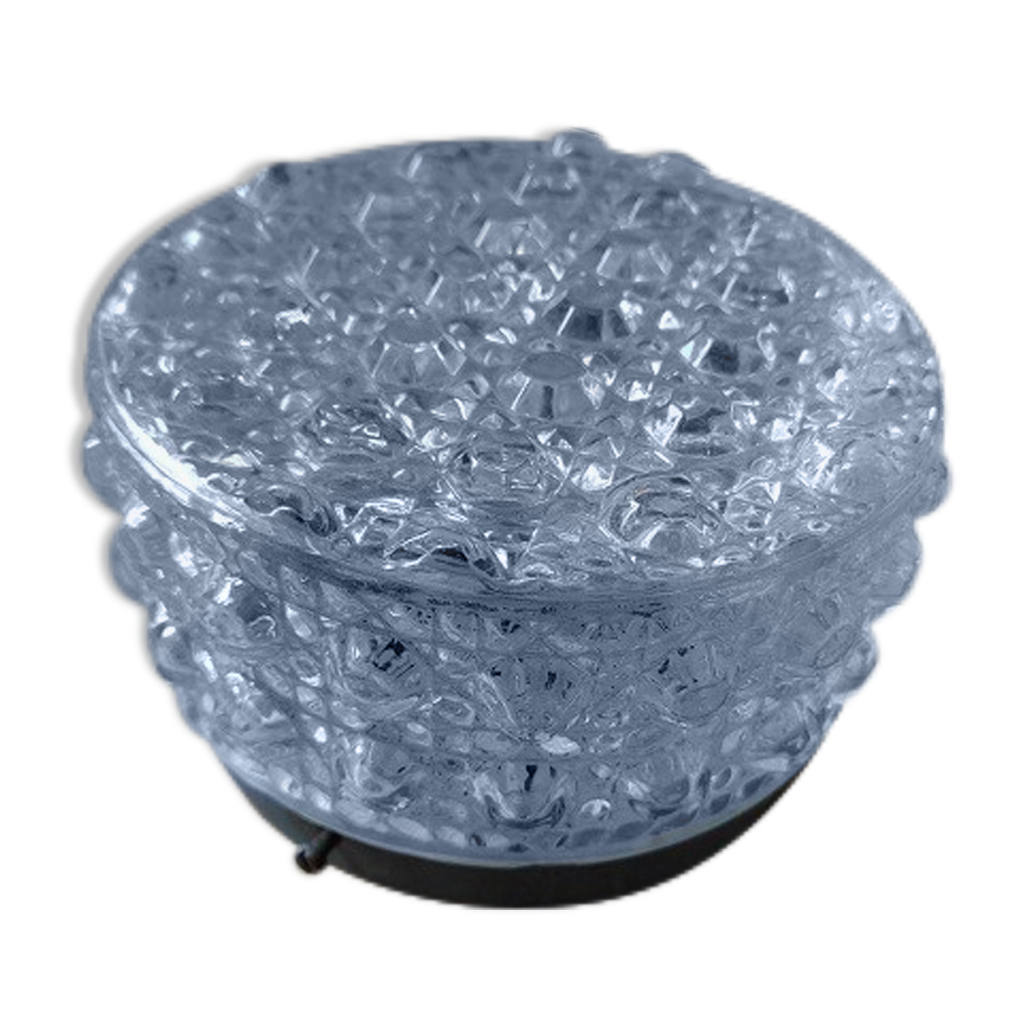 Ceiling lamp original globe in molded glass year 50 16 cm