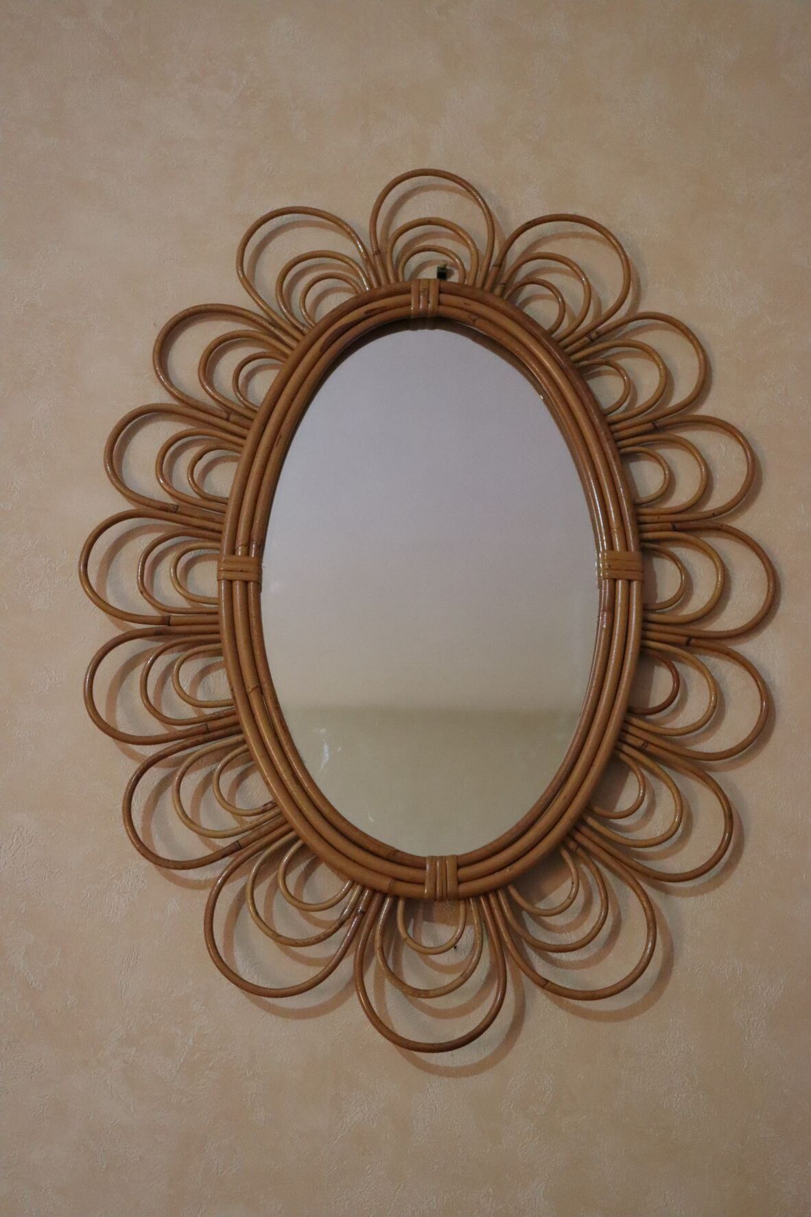 Rattan mirror