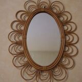 Rattan mirror