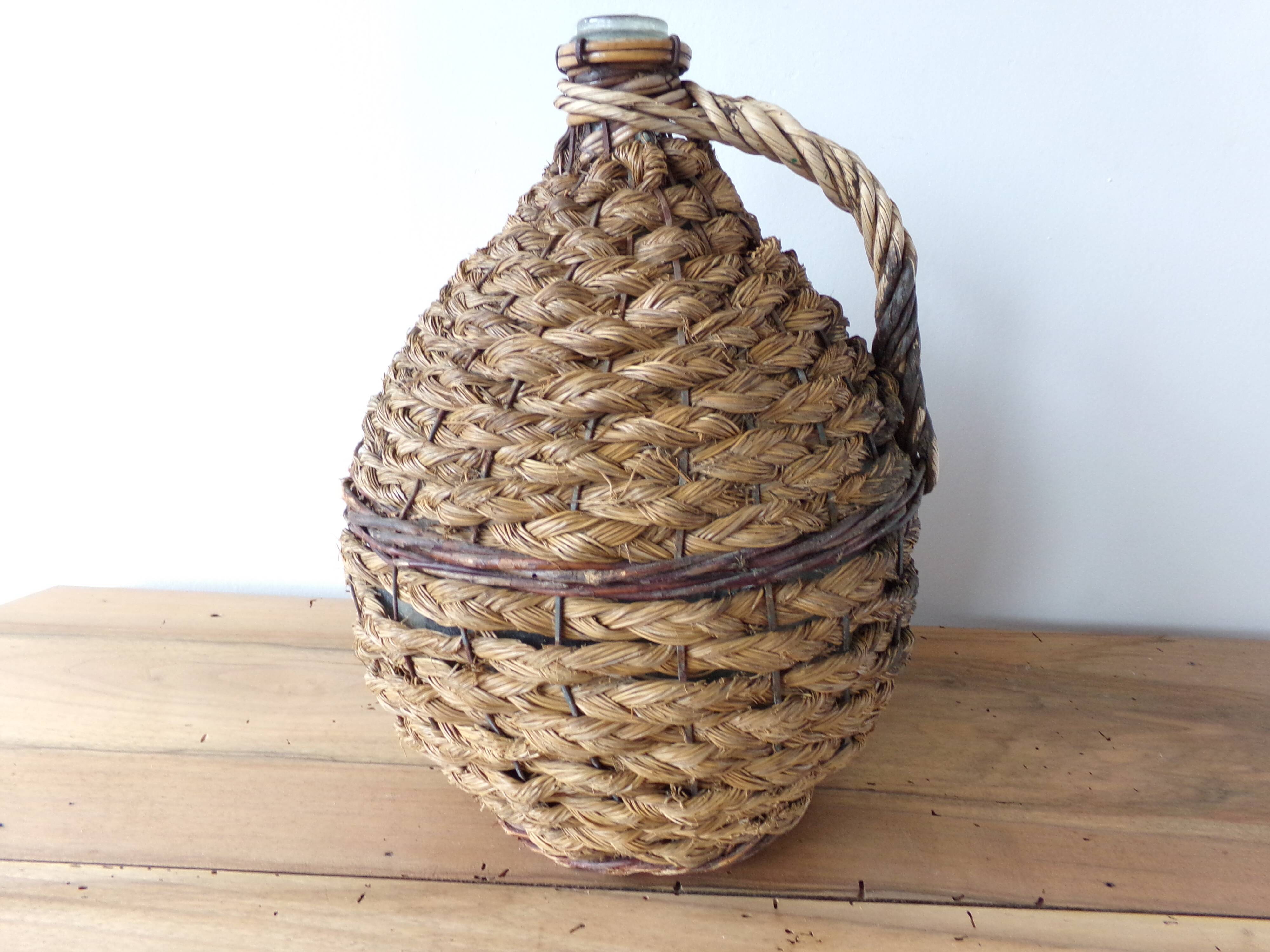Demijohn braided wicker