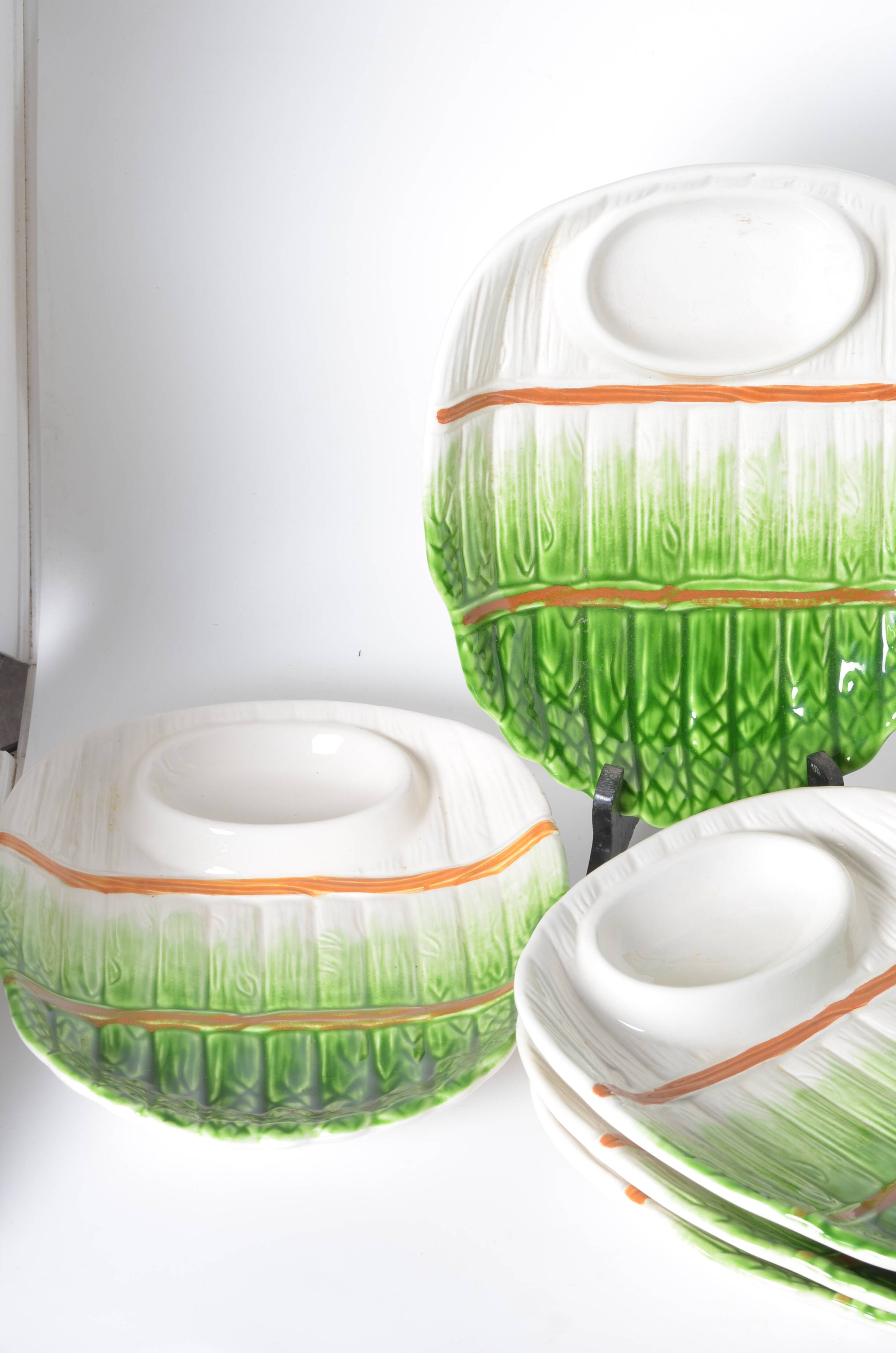 Asparagus slushie dinner plates