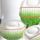 Assiettes plates asperges barbotine