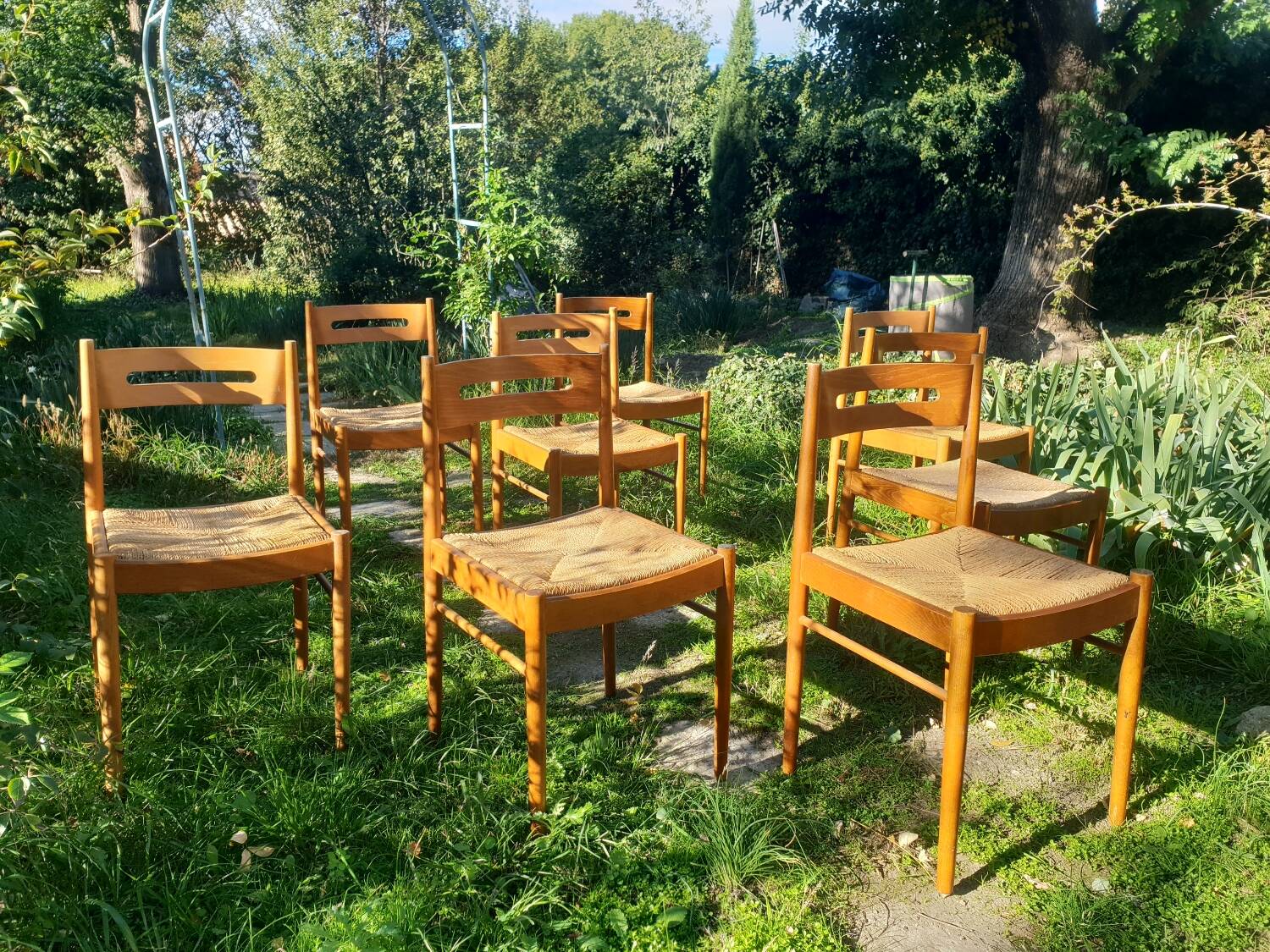 Série de 8 chaises italie 1970