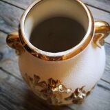 Earthenware vase decorated with seahorses in seaweed, 1940s-50s