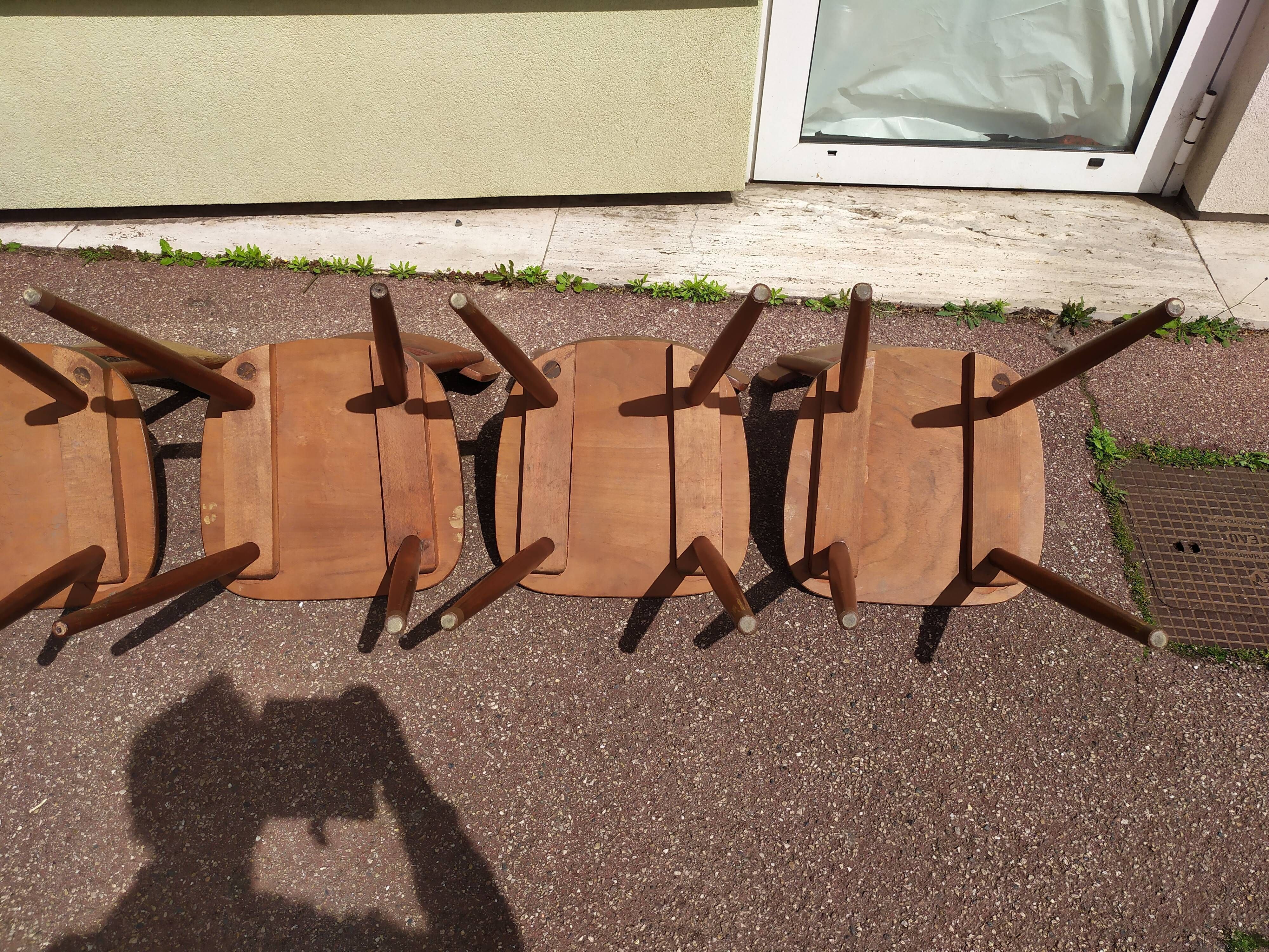 Lot of 6 wooden bistro chairw German