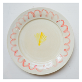 Red artisanal shellfish plate