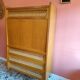 Secrétaire vintage en bois et rotin