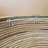 Gabriella Crespi (1922-2017) Rattan basket, tray, centerpiece