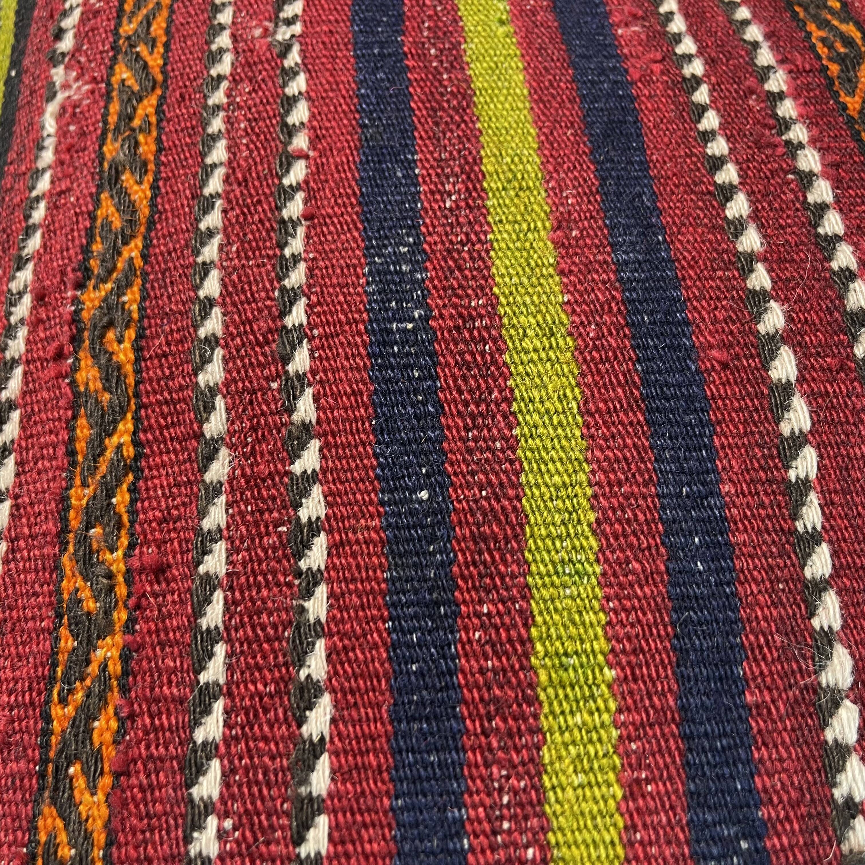 Vintage turkish kilim cushion cover , 55 x 55 cm