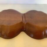 Mother-of-pearl and wooden fruit basket