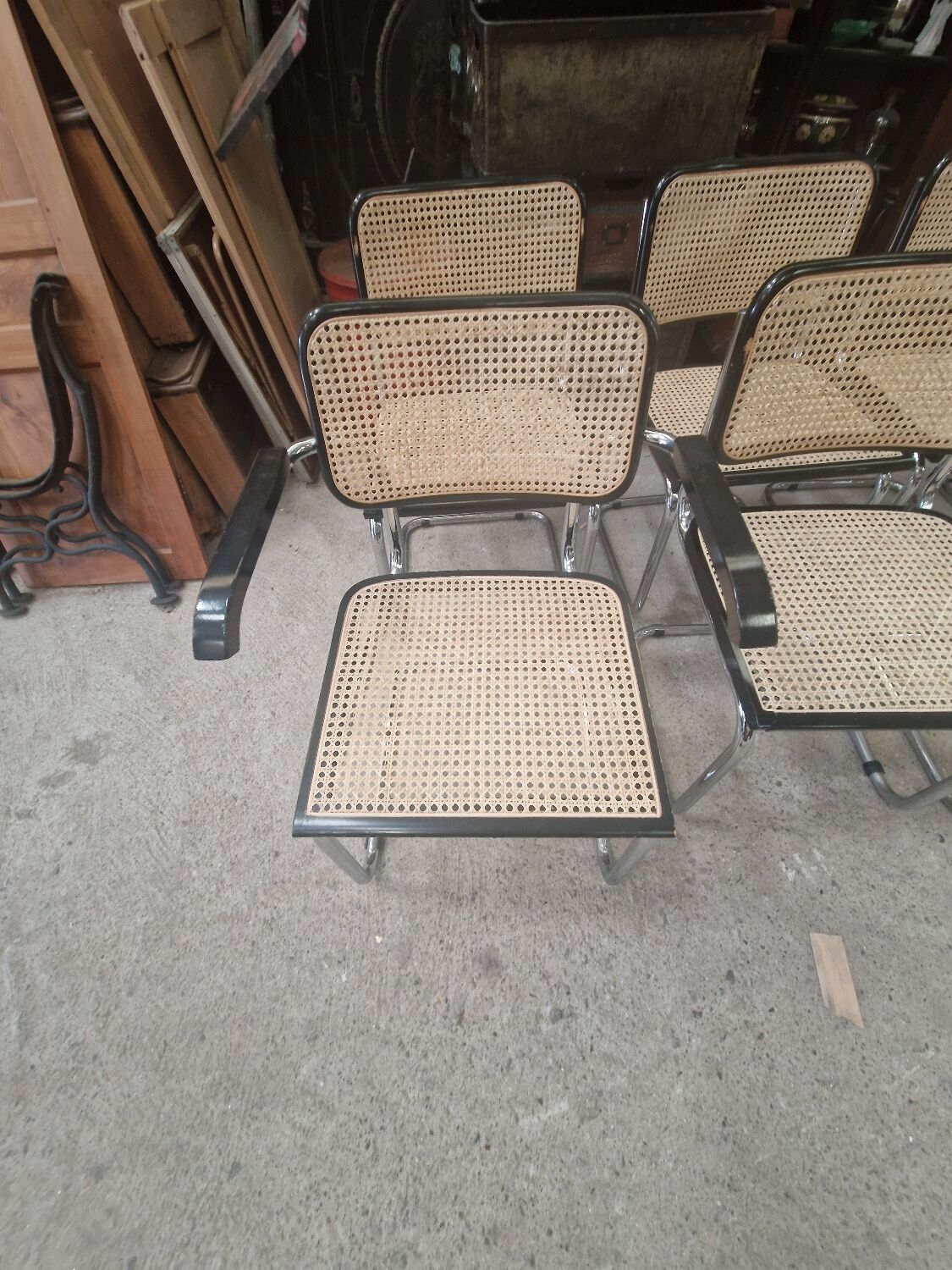 12 Cesca chairs by Marcel Breuer