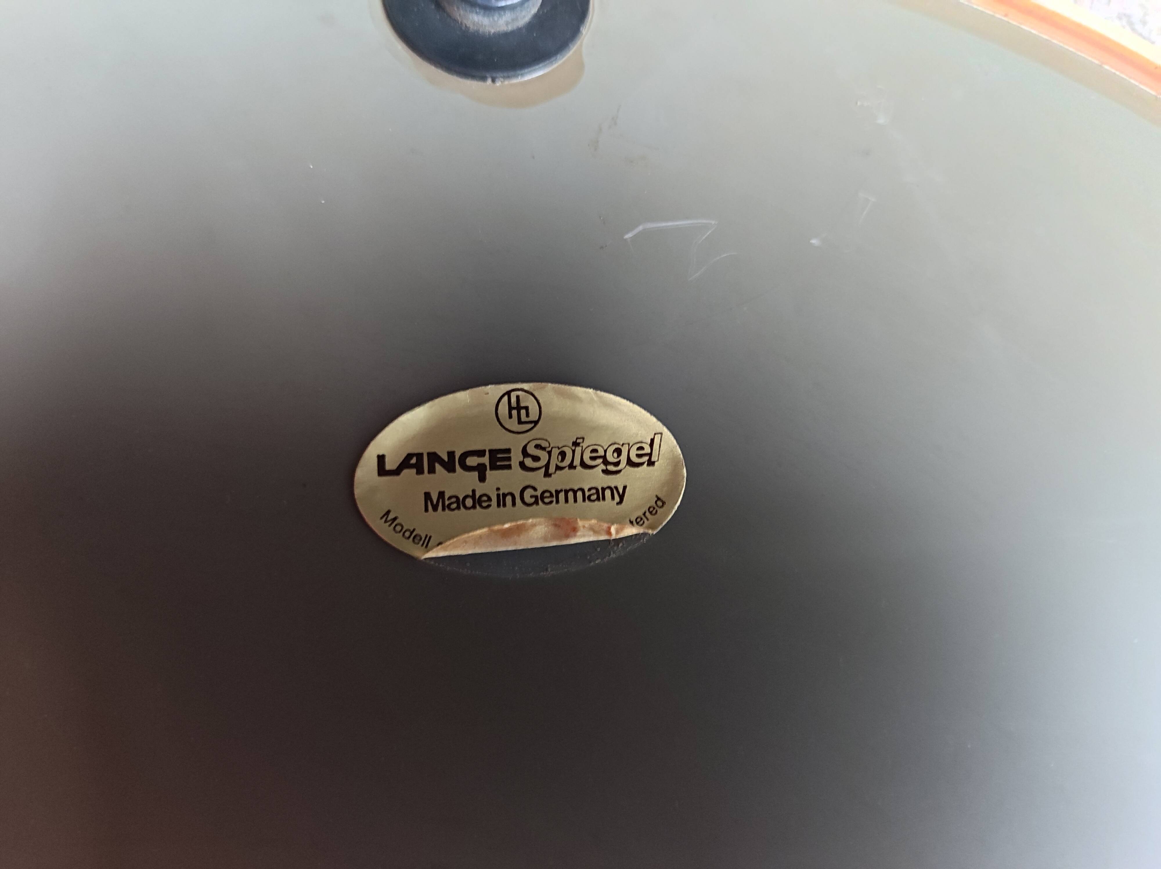 Vintage white round mirror 70 Lange Spiegel Germany