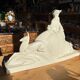 Large Art Deco sculpture attributed to Lejan – Lady and Gazelle – earthenware