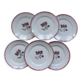 Set of 6 flat plates Badonviller 200868