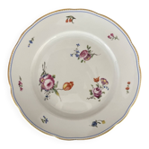 Plat en porcelaine de Limoges, décor, floral raffiné