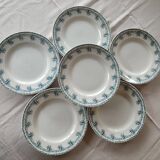 Ensemble de 6 assiettes plates terre de fer St Amand 4006