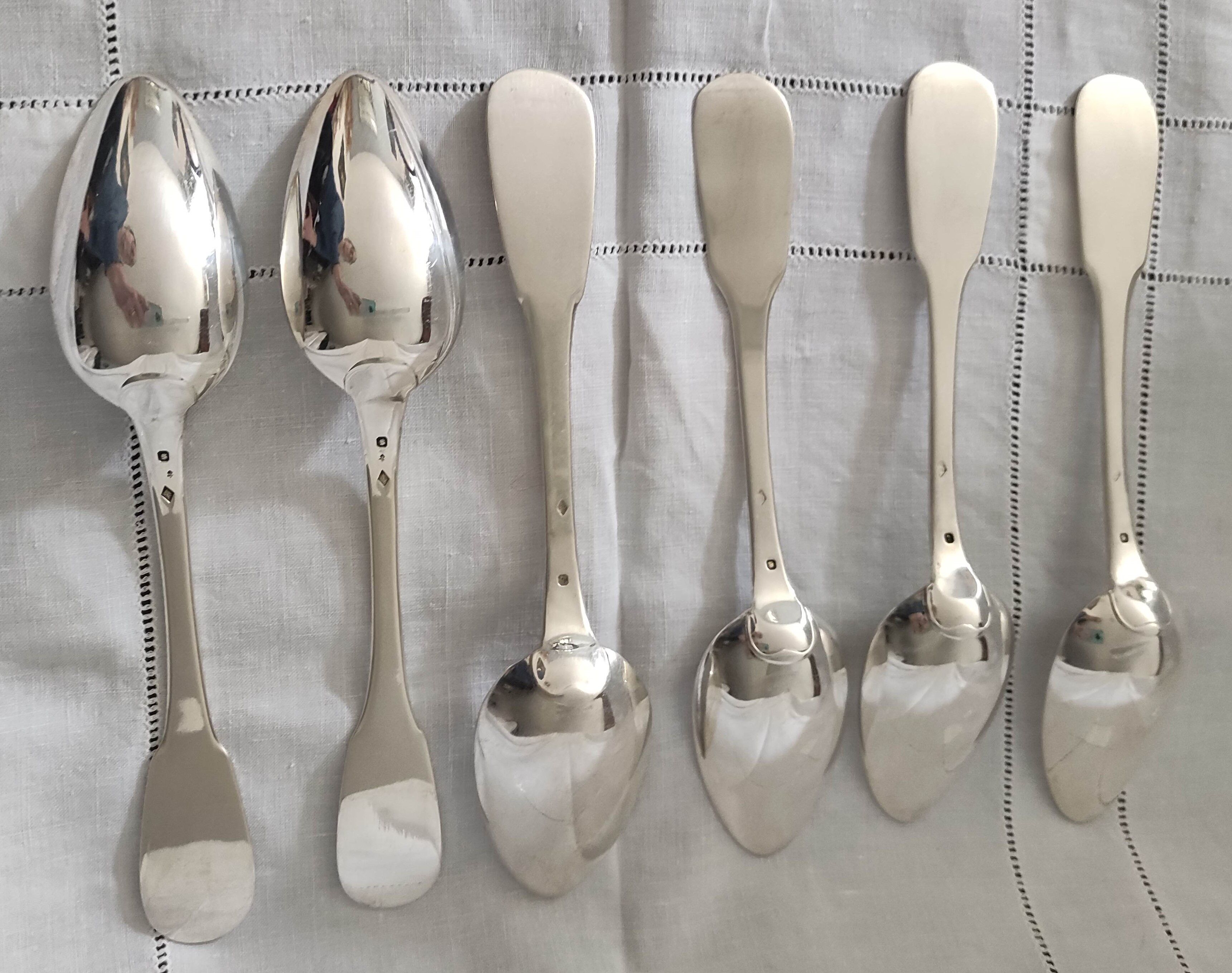 6 sterling silver tablespoons