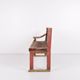 Bench - Original red paint - Pine wood - 1860s
