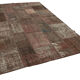 Handwoven turkish 203 cm x 300 cm brown patchwork rug