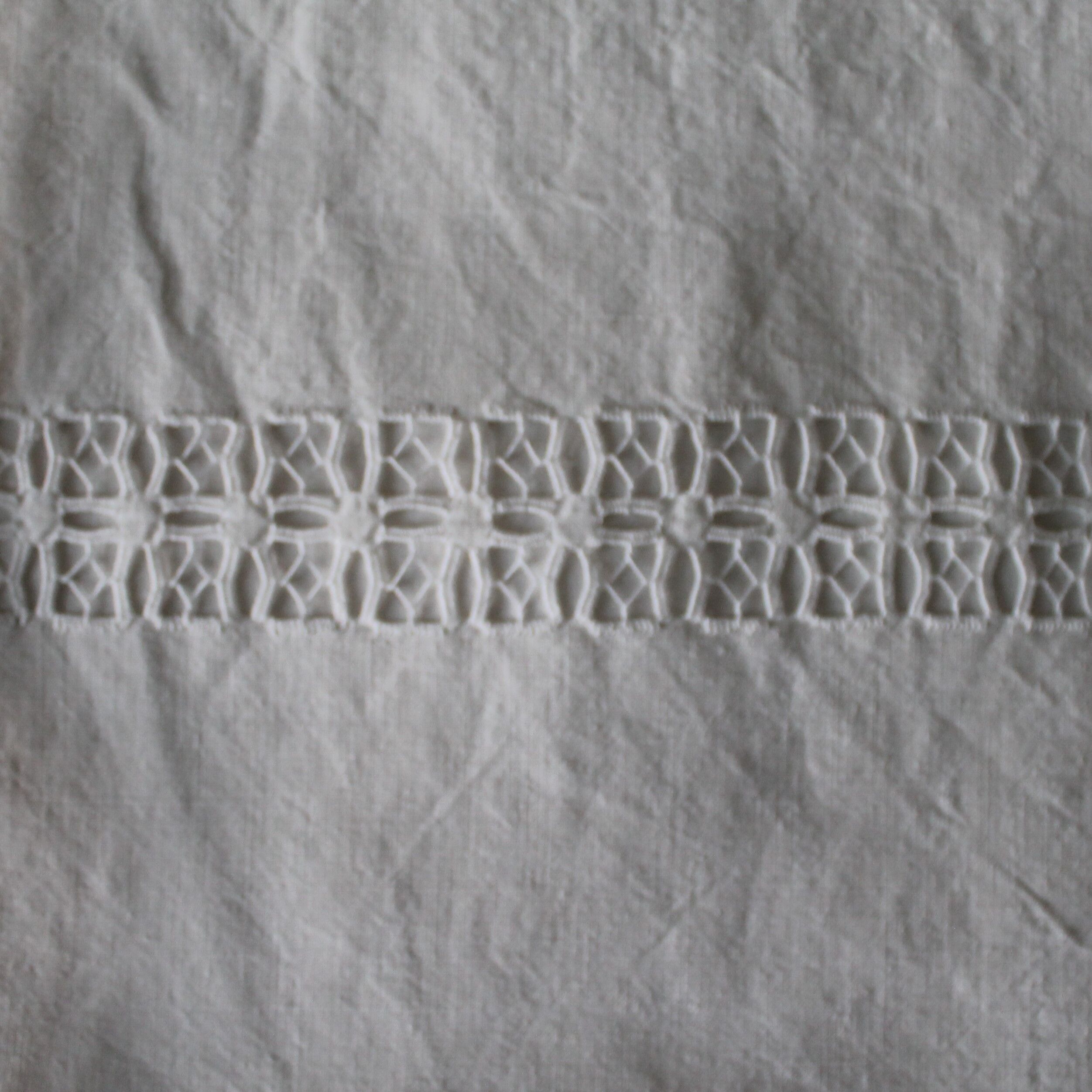 SHEET former in LIN early twentieth embroidered hand