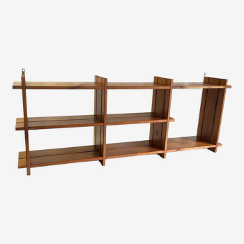 Wall shelf in solid wood 70s 80s