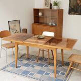Extendable lacquered table czechoslovakia trud 1960
