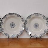 4 hollow iron earthenware plates, Mignon model, H & Cie