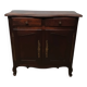 Old vintage wooden low cabinet