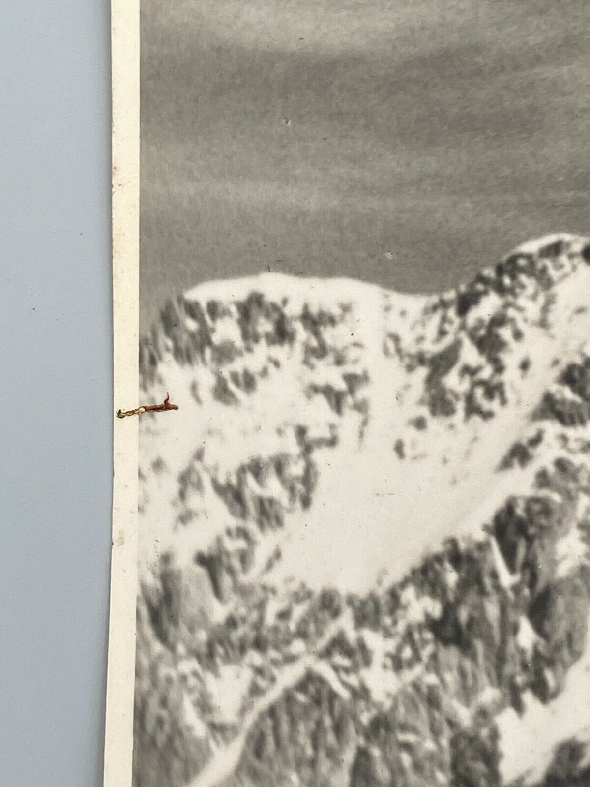 Old photo in black and white mountain summit artistic snow