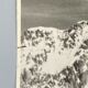 Old photo in black and white mountain summit artistic snow