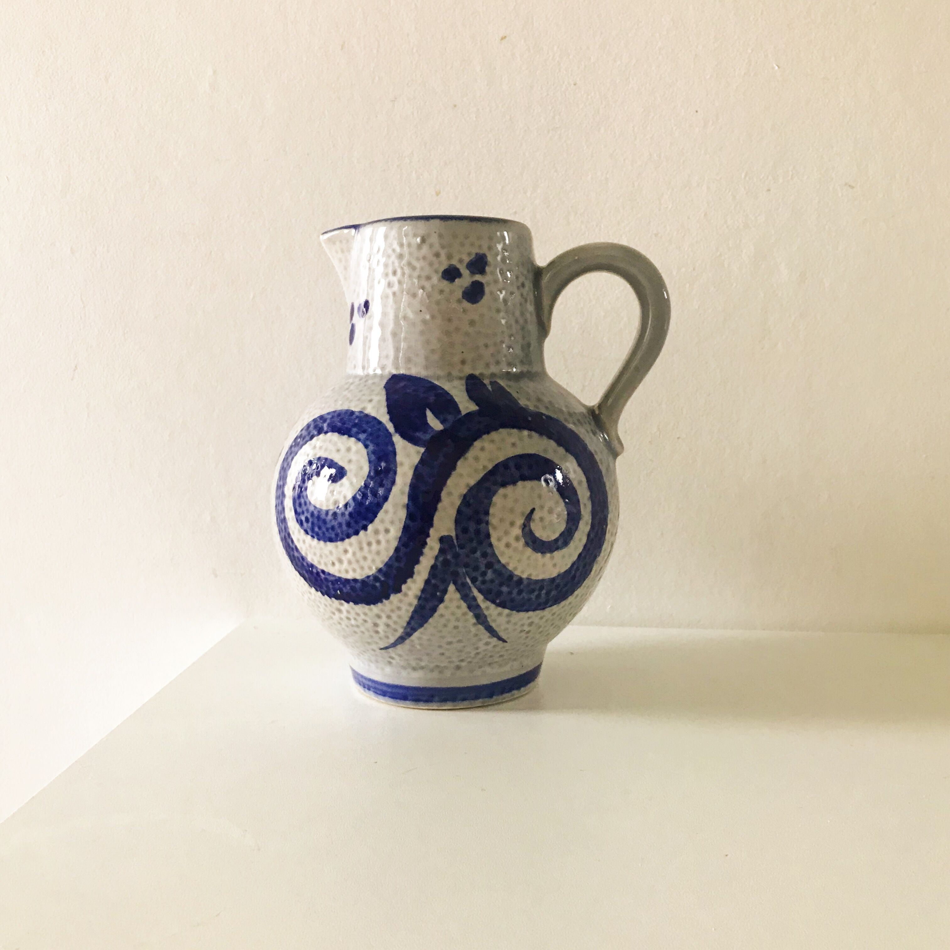 Blue pitcher West Germany