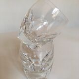 1960 crystal cup glasses ringing with cut-outs