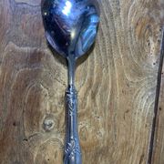 Dessert cutlery service consisting of 11 pieces hallmark 800 worked old and collector