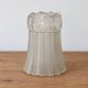 Old frosted glass lamp globe with fluted design – Raised rose decoration – H 14 cm