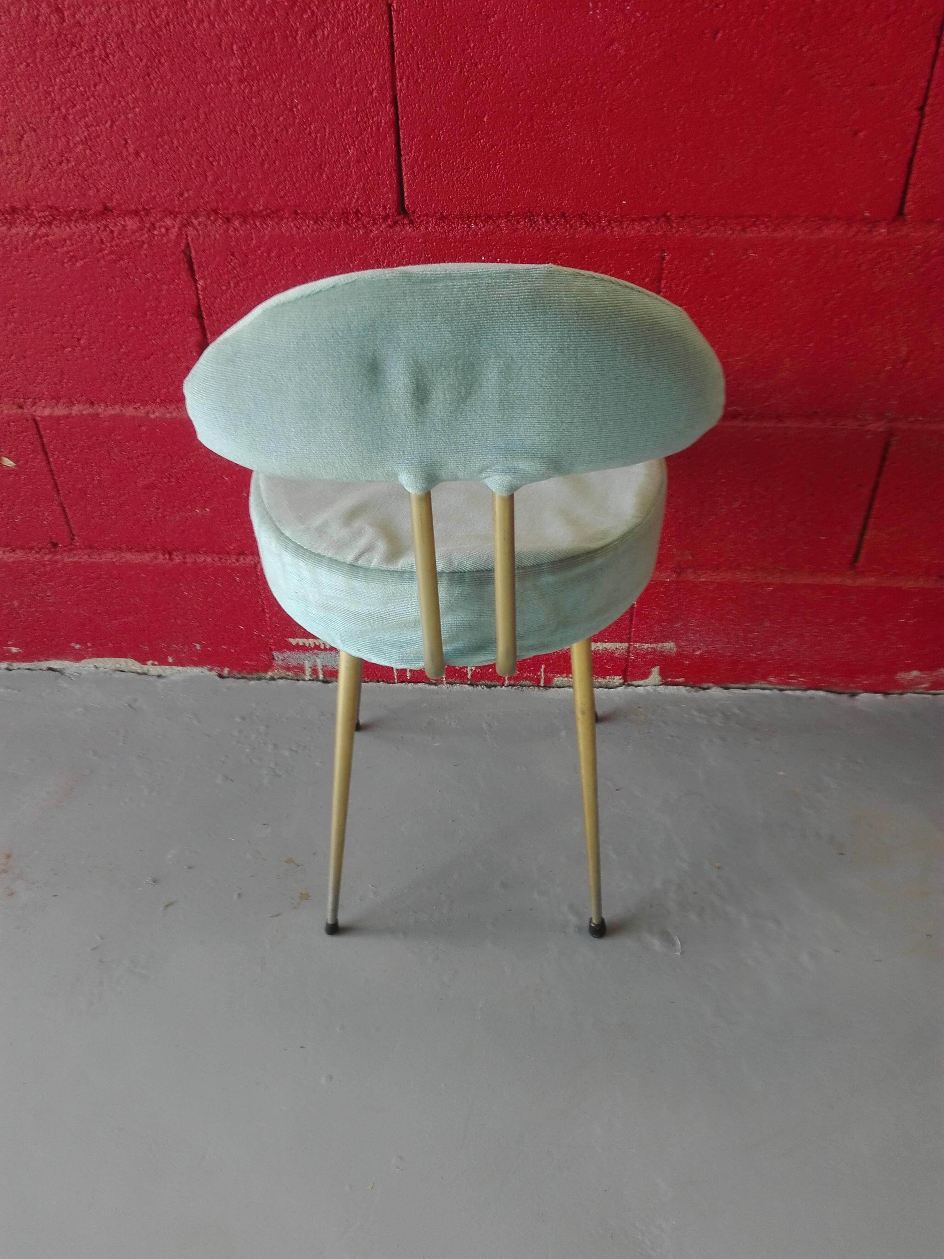 Blue velvet pelfran chair