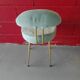 Blue velvet pelfran chair