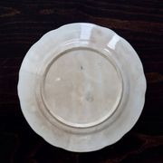 Antique flat plates, ironstone, Onnaing Nord - Floral and ribbon pattern.