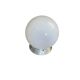 Ceiling light or wall light with white opal glass globe, 20 cm, aluminium rose.