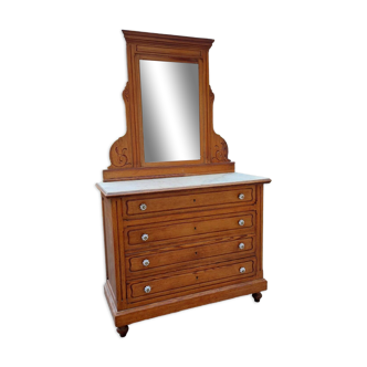 Louis Philippe style dressing table with marble and mirror